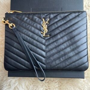 Saint Laurent Jolie Pouch Mono Nero (black) no scratches or wear